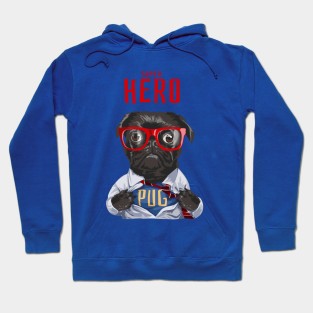 Super Hero Pug Hoodie